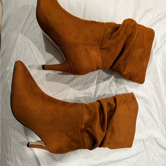 Brown Suede Ankle Boots - Picture 3 of 6